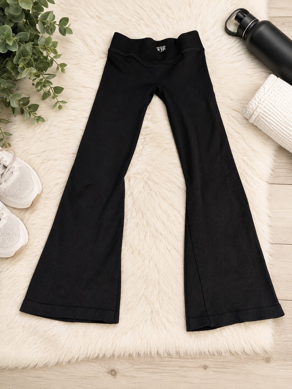 Women's Black Flared Leggings